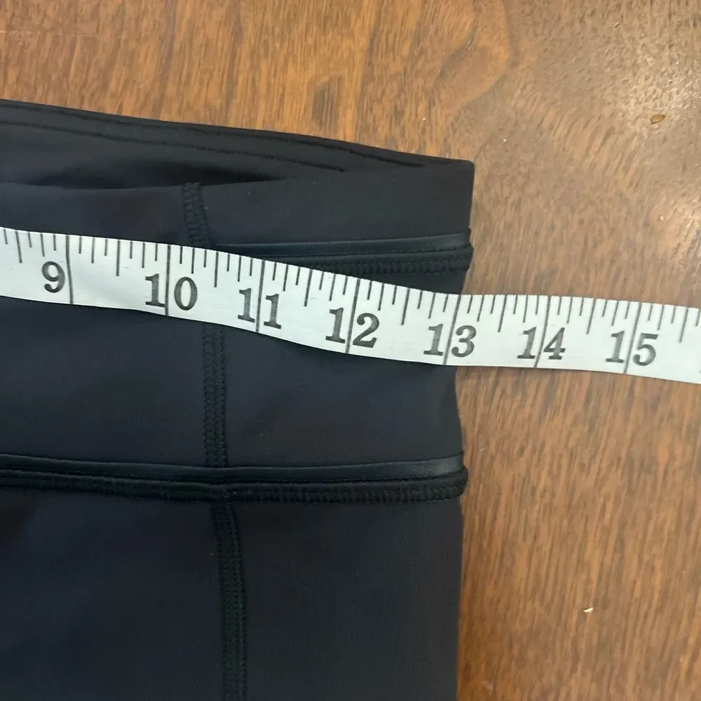 Lululemon Pace Queen Tight 7/8 Length Size 4 Black Reflective Full On Luxtreme - Picture 14 of 15
